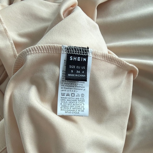 SHEIN Beige Spaghetti Strap Mini Dress Sz SM - Picture 2 of 6